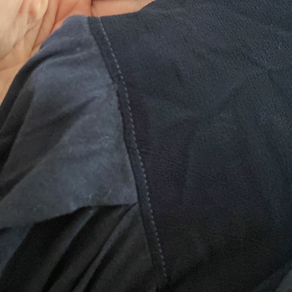 NWT WILT Ink Blue Sheer Neckline Flutter Sleeves Top💙💙💙 - Picture 7 of 13